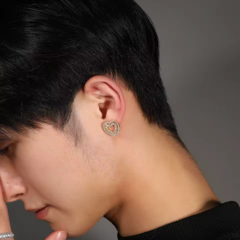 Boucles d`oreilles en cœur d`amour