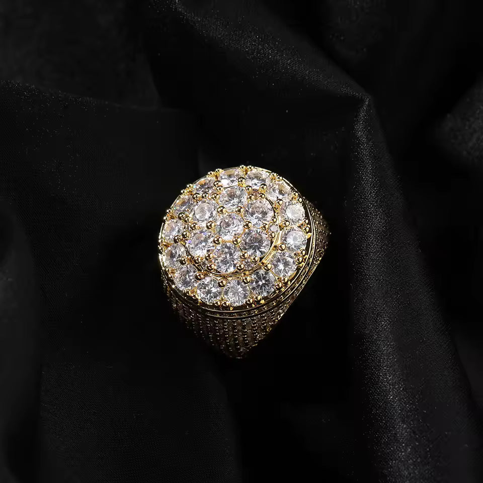 bague ronde en pierre