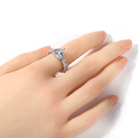 bague petit et grand coeur