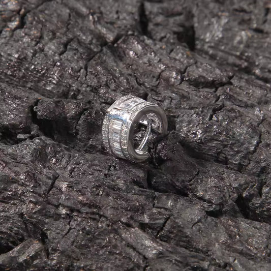 Boucle d`oreilles de pierre carré