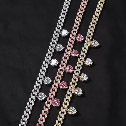 collier petits cœurs