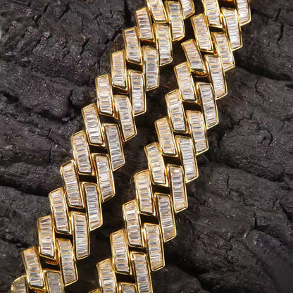 collier plaqué cubain de luxe