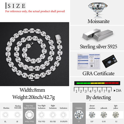 Collier chaîne cubaine en argent sterling 925