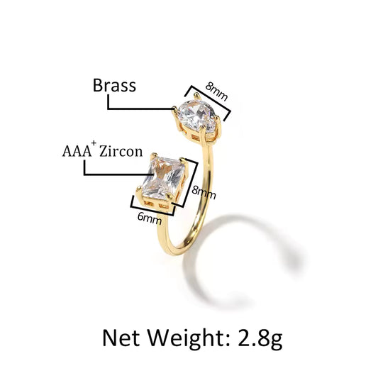 bague en cristal réglable