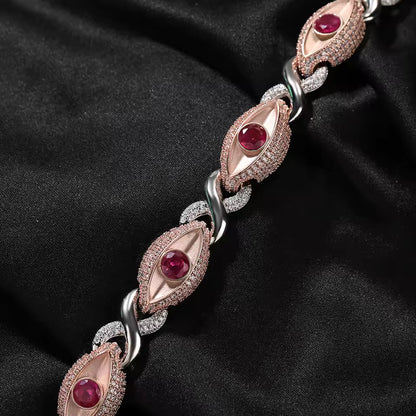 collier red Devil eyes