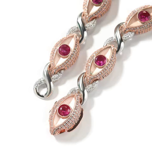 collier red Devil eyes