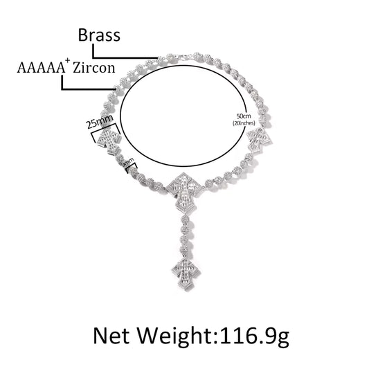 collier en perle croisée