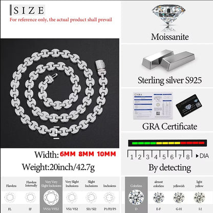 Collier chaîne cubaine en argent sterling 925