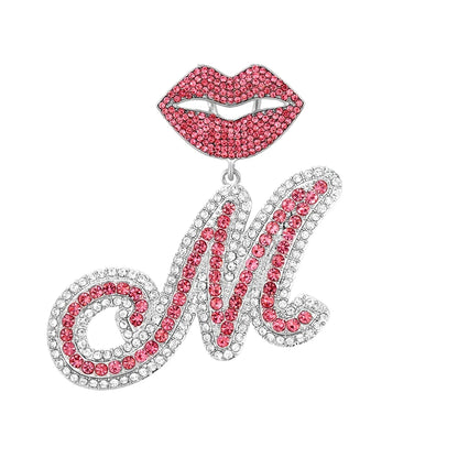 Collier HIPHOP rose initiale