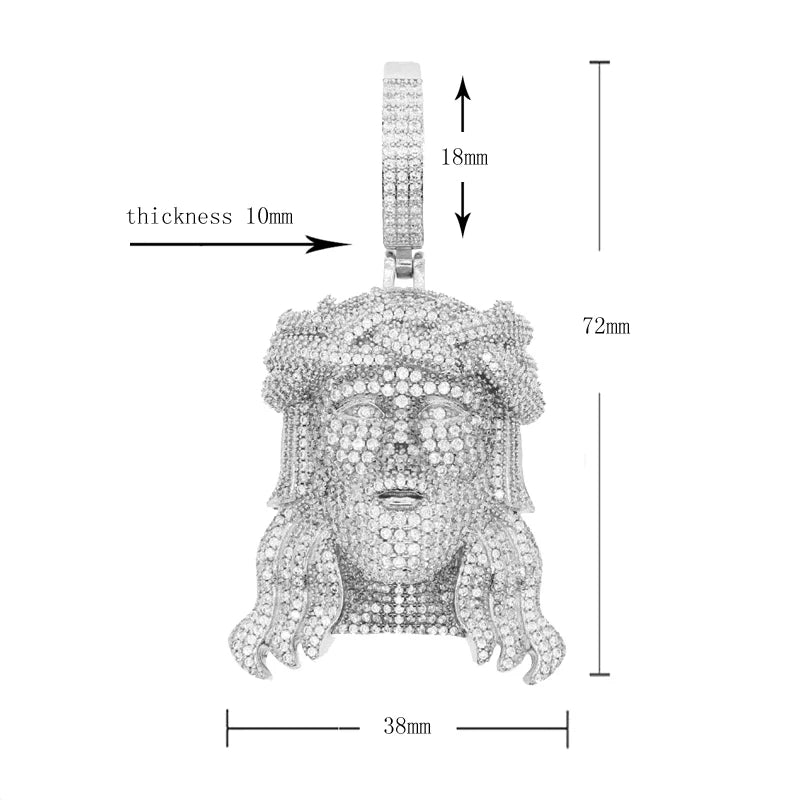 Collier a pendentif tête de Jésus-Christ