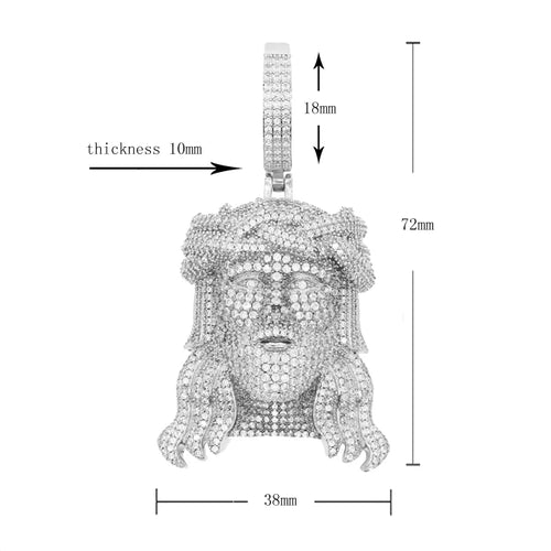 Collier a pendentif tête de Jésus-Christ