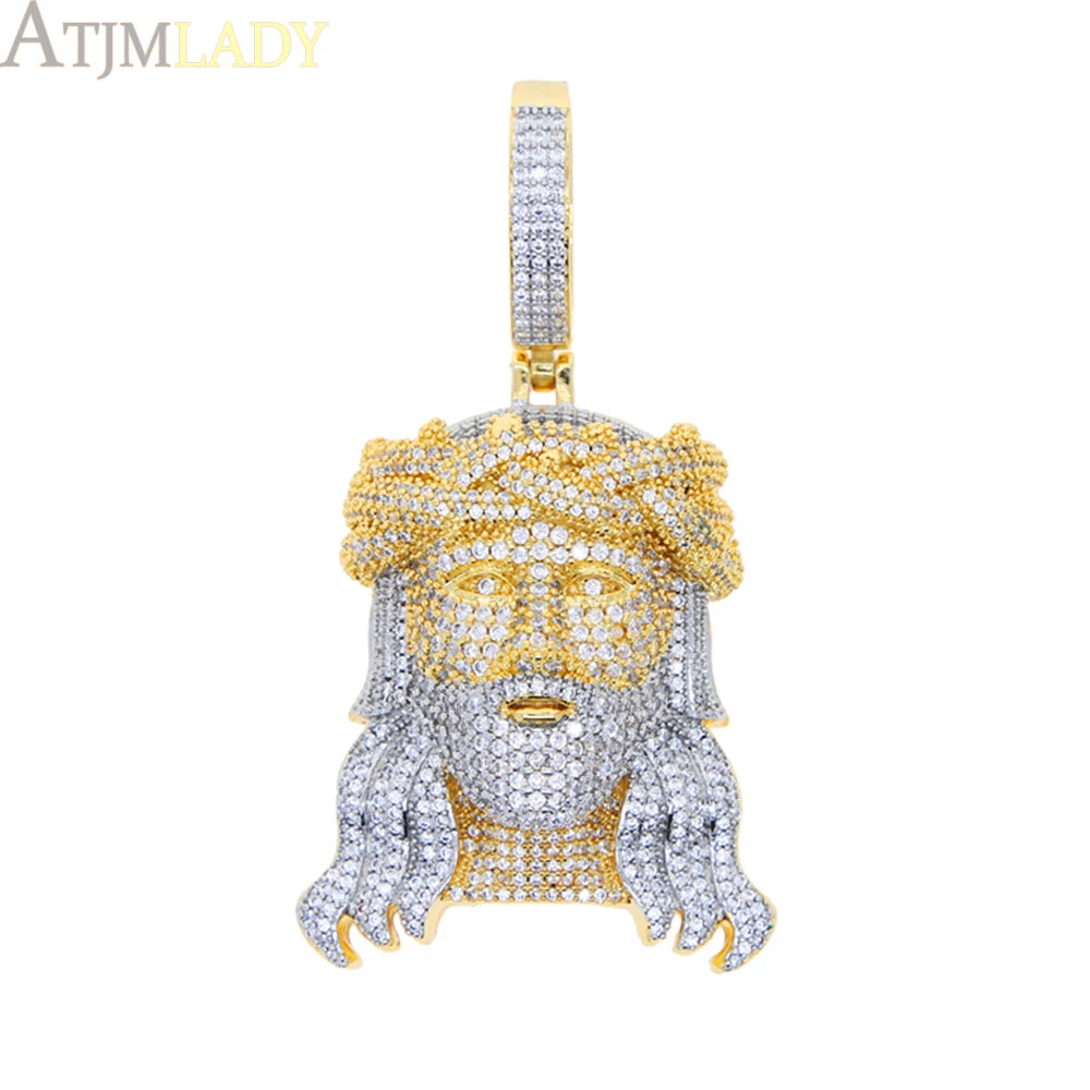 Collier a pendentif tête de Jésus-Christ