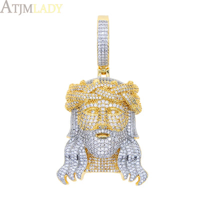 Collier a pendentif tête de Jésus-Christ