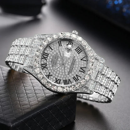 Montre scintillante avec détails en strass