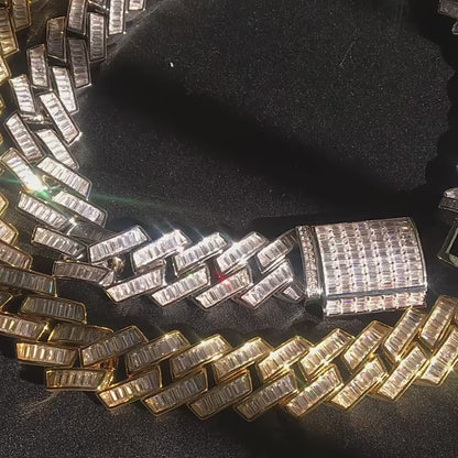 collier plaqué cubain de luxe